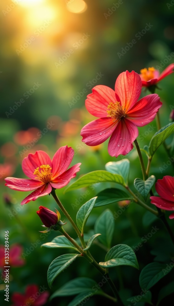 Beautiful tarragon flower bushes with droplets of water under the sun, floral, vibrant Beautiful tarragon flower bushes with droplets of water under the sun, floral, vibrant