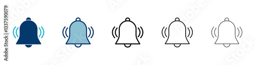 Bell Icon vector isolated on white background. Notification symbol. Bell vector icon