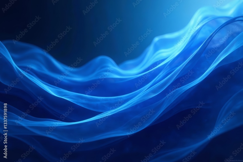 Blue swirls of light dancing on overlapping layers, shapes, futuristic, artistic Blue swirls of light dancing on overlapping layers, shapes, futuristic, artistic