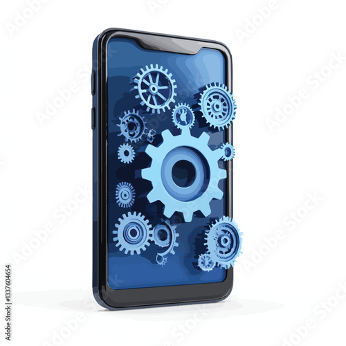 Professional Smartphone Repair Service 3D Style Icon for Mobile Repair Business