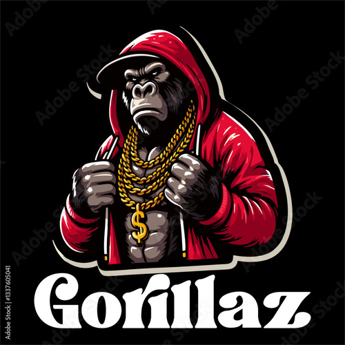 Illustration vector Of Gorilla