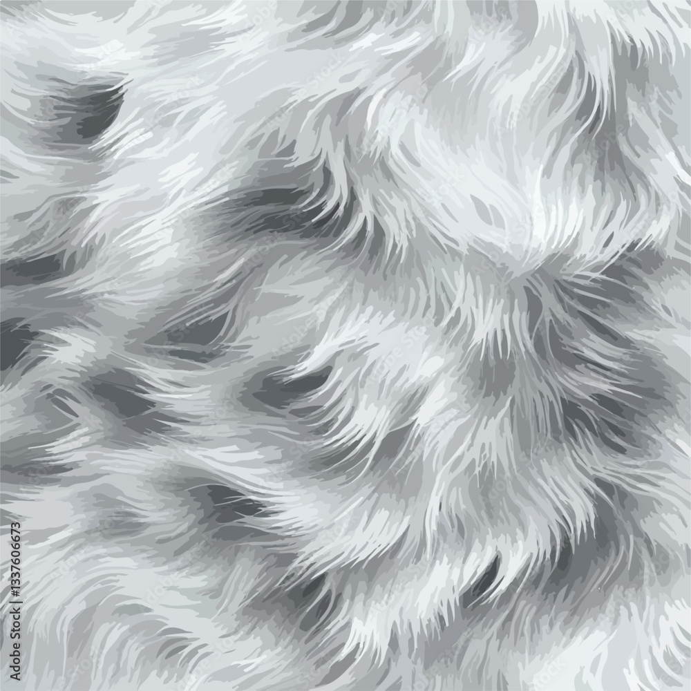 Soft Gray Fluffy Faux Fur Close Up Abstract Pattern Soft Gray Fluffy Faux Fur Close Up Abstract Pattern