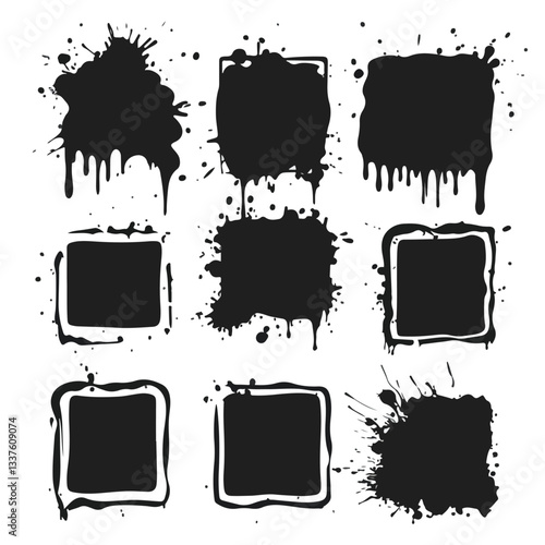 Spray Paint Graffiti Stencil Frames Set