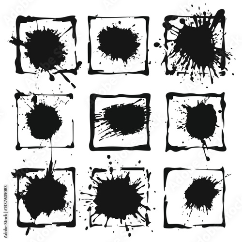 Spray Paint Graffiti Stencil Frames Set
