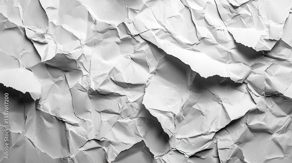 Crumpled white paper texture background. Crumpled white paper texture background.