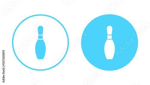 Bowling icon vector. bowling ball and pin sign and symbol.