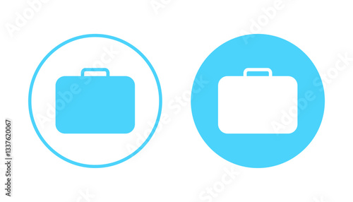 Briefcase icon vector. suitcase sign and symbol. luggage symbol.