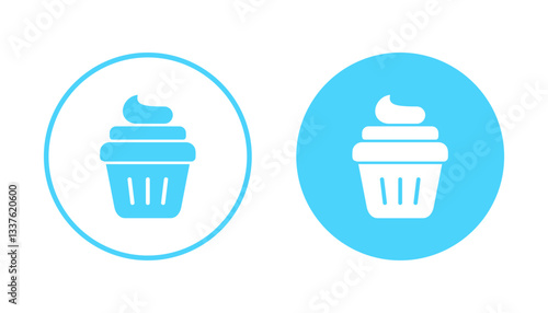 Cup cake icon vector. Cup cake sign and symbol