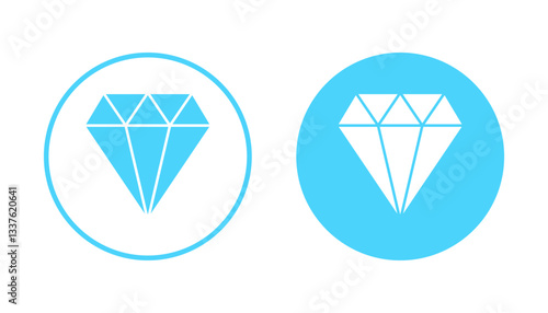 Diamond icon vector. diamond gems sign and symbol