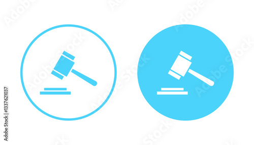 Gavel icon vector. judge gavel sign and symbol. law icon. auction hammer