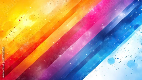 Vibrant diagonal stripes in a spectrum of colors