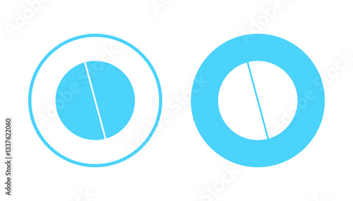 Pills icon vector. capsule icon. Drug sign and symbol