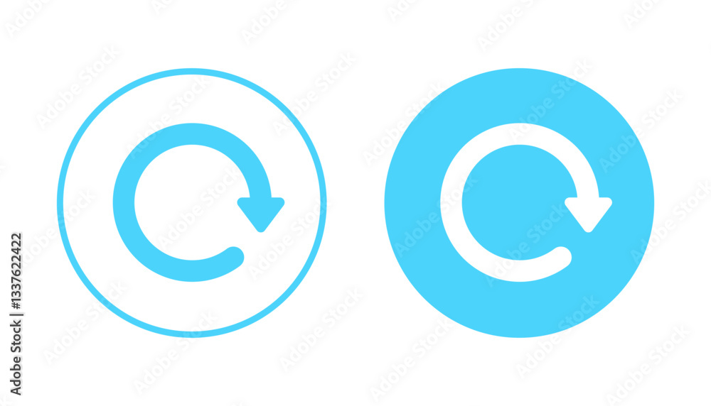 Refresh icon vector. Reload sign and symbol. Update icon. Refresh icon vector. Reload sign and symbol. Update icon.