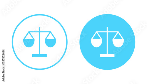Scales icon vector. Law scale icon. Justice sign and symbol