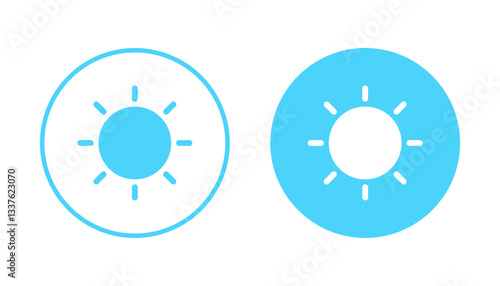 Sun icon vector. Brightness sign and symbol