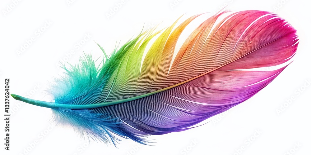 Elegant Feather Symbol: Abstract White Background Stock Photo Elegant Feather Symbol: Abstract White Background Stock Photo