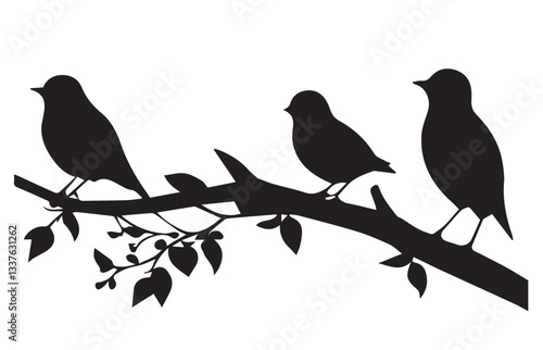 Black Bird Silhouette Illustration
