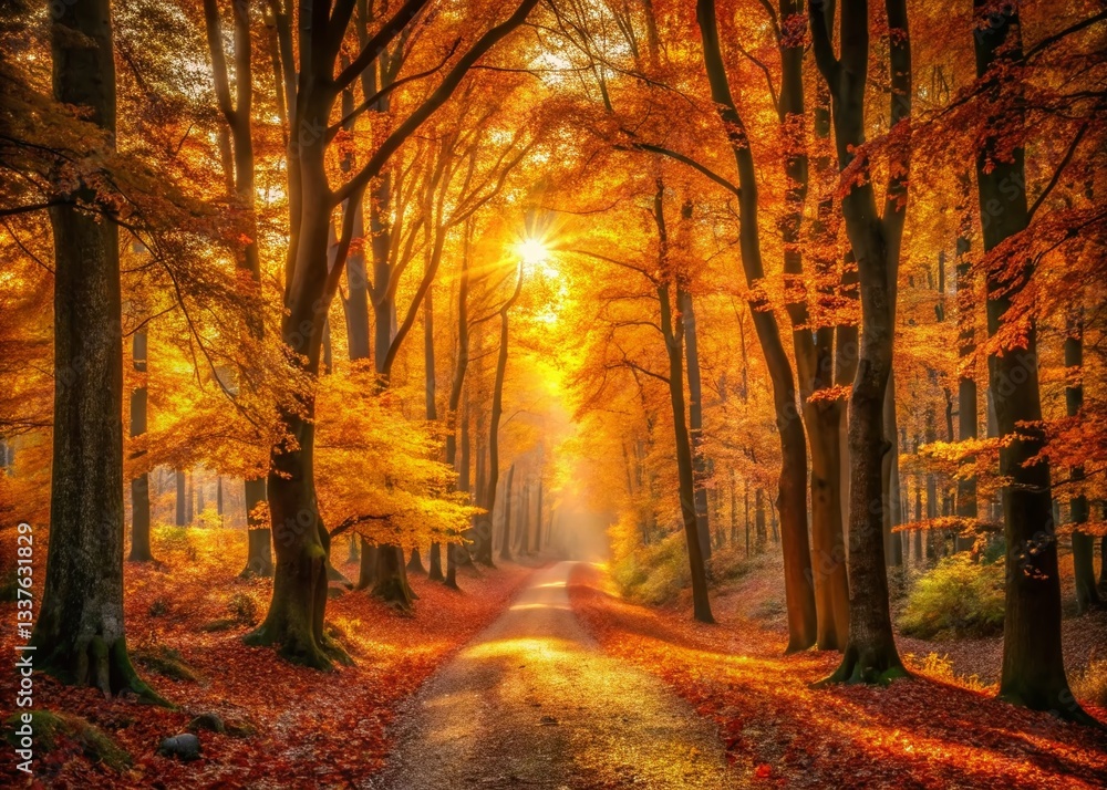 Enchanting Autumn Forest at Dusk - Low Light Landscape Photography Enchanting Autumn Forest at Dusk - Low Light Landscape Photography