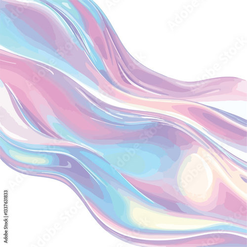 Iridescent Liquid Surface in Smooth Paste Texture