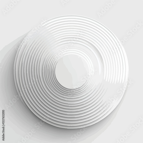 Abstract White Circle Shape Geometric Background EPS