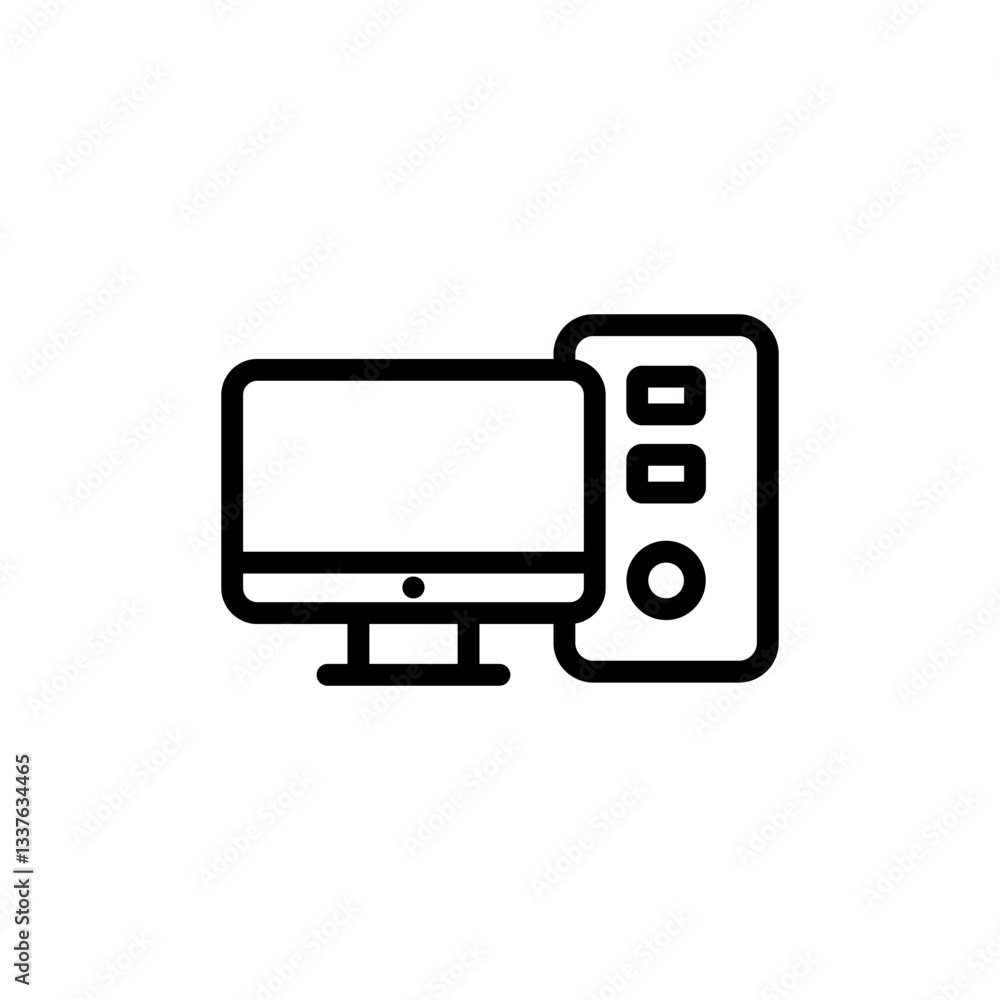 Computer icon vector illustration. computer monitor sign and symbol Computer icon vector illustration. computer monitor sign and symbol