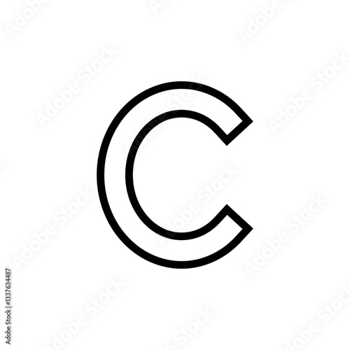 Copyright icon vector illustration. copyright sign and symbol
