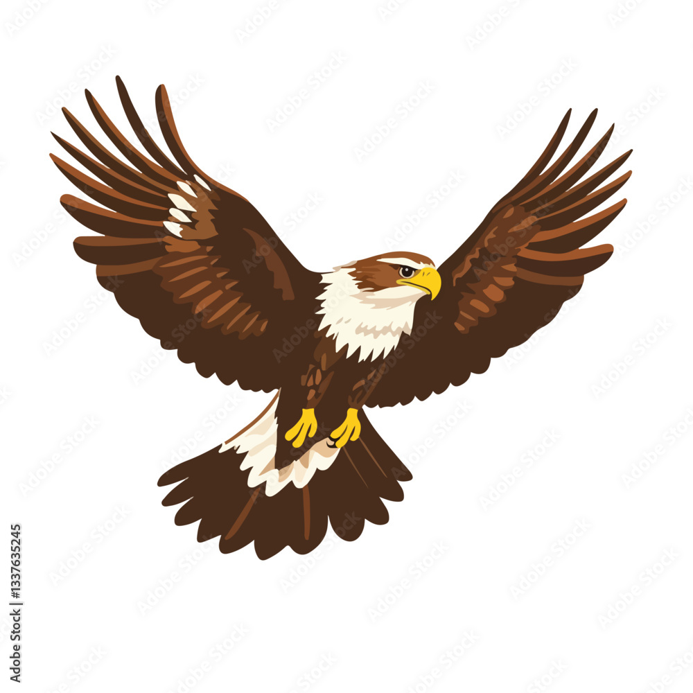 Obraz premium Majestic Wild Animal Bird of Prey Raptor Bird Vector Design