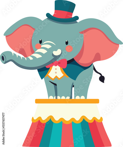 Cute Circus elephant Performer