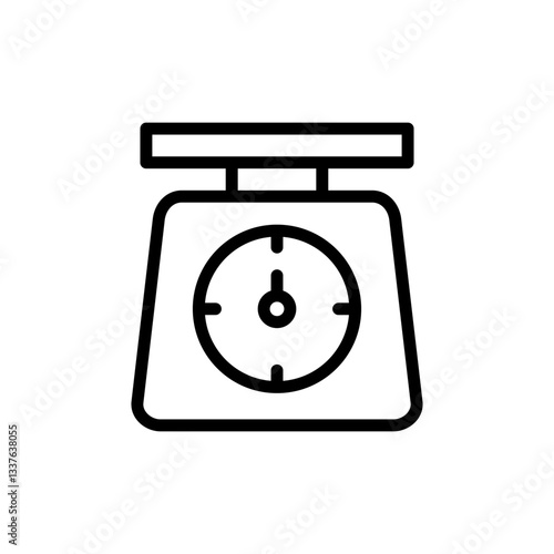 Scales icon vector illustration. Weight scale sign and symbol