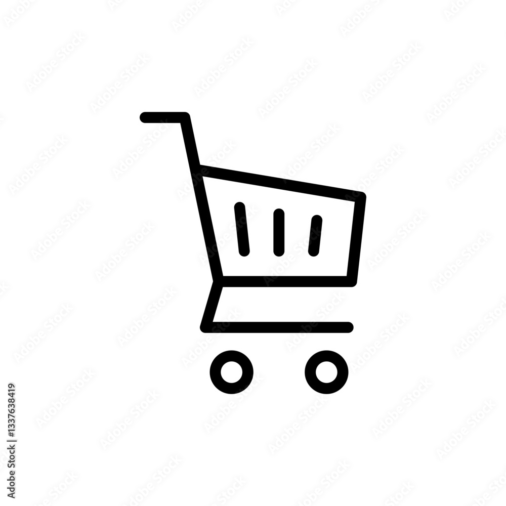 Shopping icon vector illustration. Shopping cart sign and symbol. Trolley icon Shopping icon vector illustration. Shopping cart sign and symbol. Trolley icon