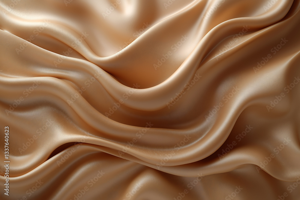 Fototapeta premium mocha mousse soft waves background, generative ai