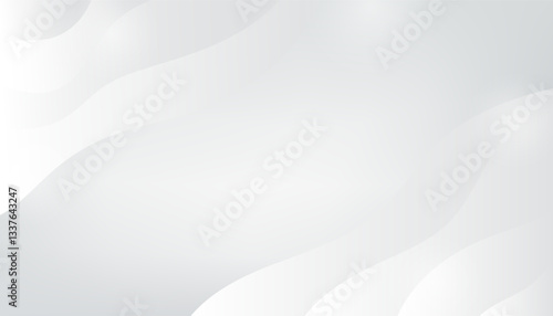 Abstract gray background with white lights dynamic curve. Vector illustration