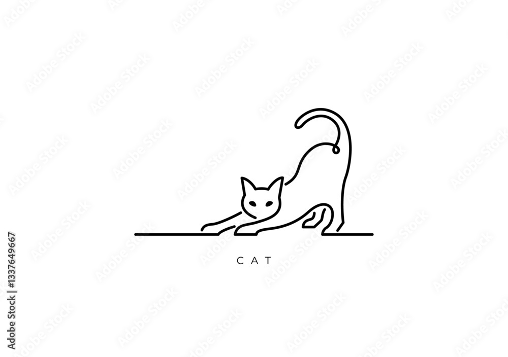 CAT ELEGANT OUTLINE 009 CAT ELEGANT OUTLINE 009