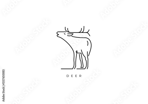 DEER ELEGANT OUTLINE 002