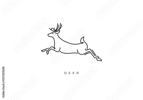 DEER ELEGANT OUTLINE 004