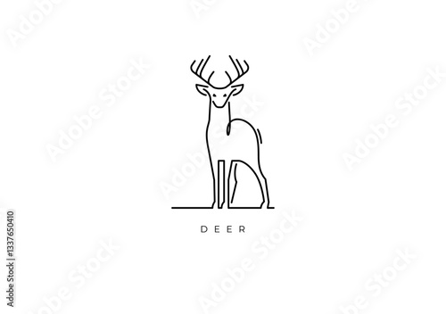 DEER ELEGANT OUTLINE 005