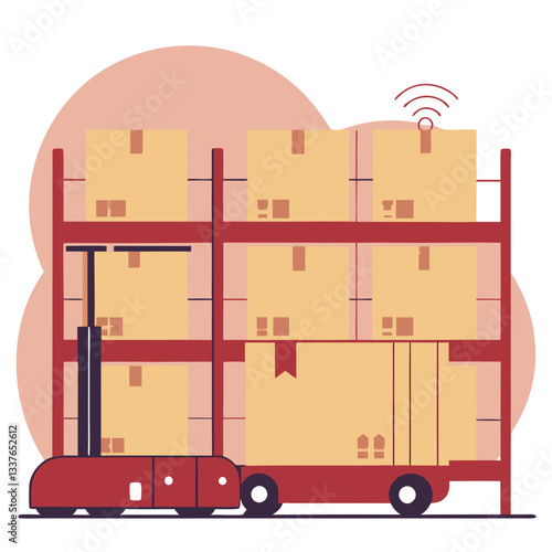 Intelligent delivery system AI Robotics Industrial Automation Roundish Flat