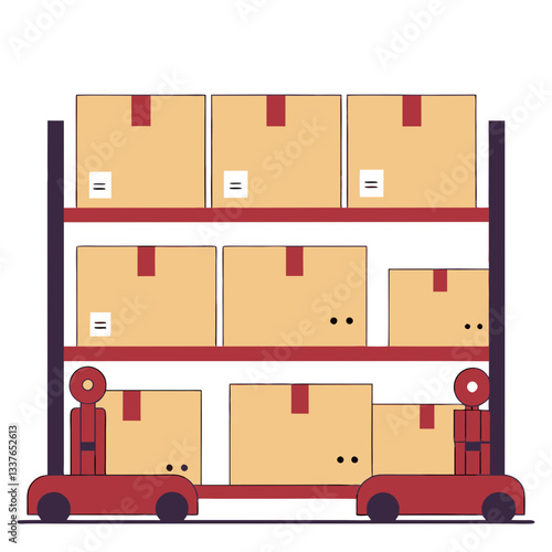Intelligent delivery system AI Robotics Industrial Automation Roundish Flat