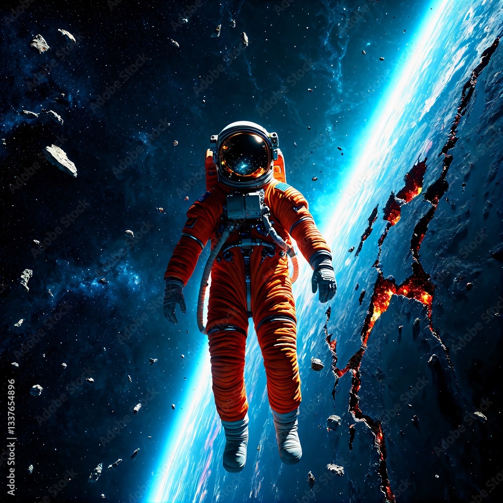 Fototapeta premium astronaut in space