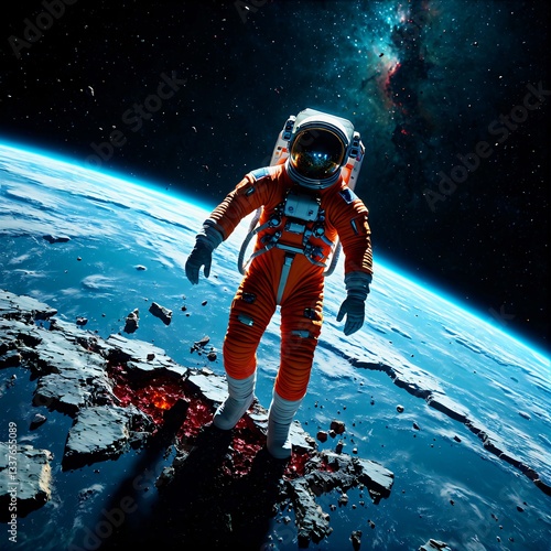 Wallpaper Mural astronaut in space Torontodigital.ca
