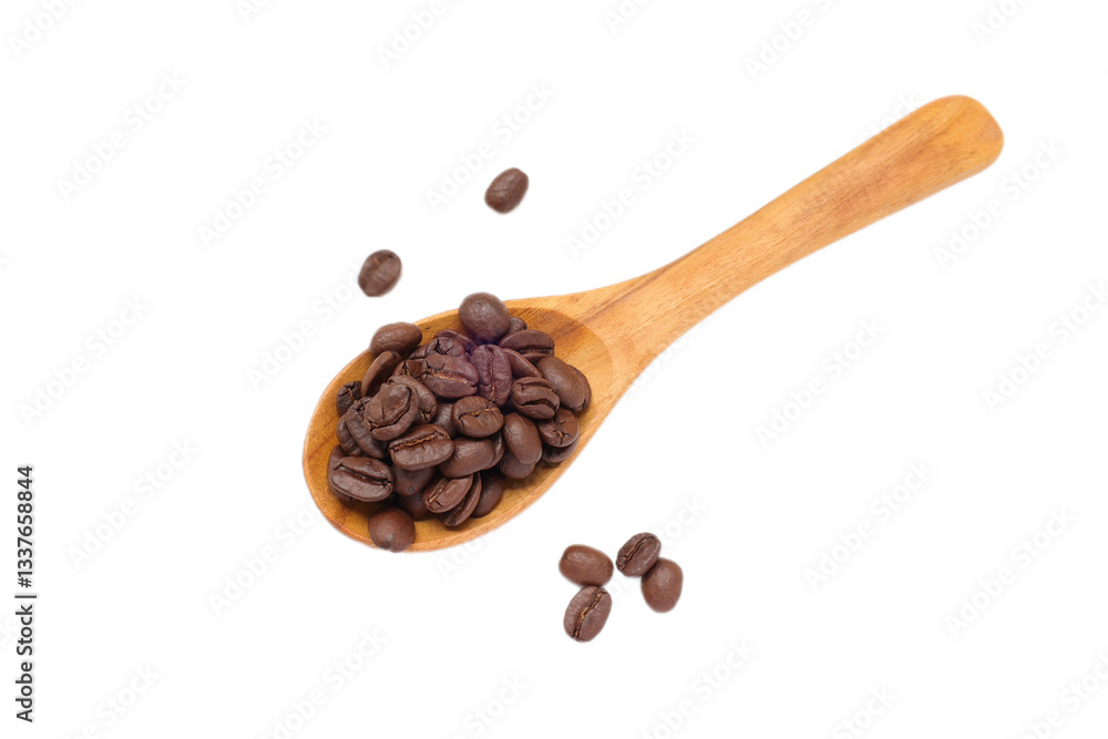 Obraz premium coffee beans in spoon