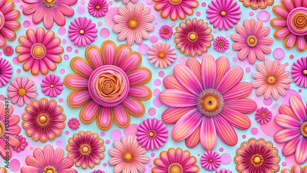 Groovy Pink Flower Psychedelic Y2K Pattern: Trendy Pastel Retro 2000s Design Groovy Pink Flower Psychedelic Y2K Pattern: Trendy Pastel Retro 2000s Design