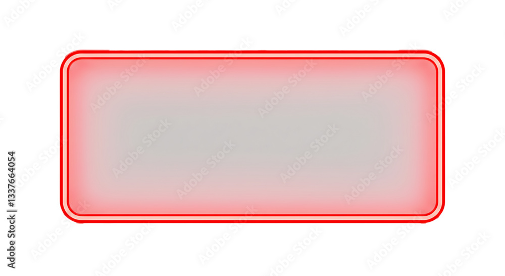 Neon rectangle frame red color isolated on white background Neon rectangle frame red color isolated on white background