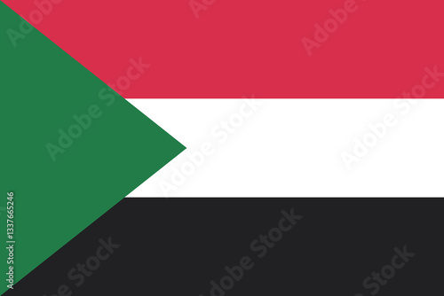National flag of Sudan vector image Free Download National flag of Sudan vector image - GFXLoad