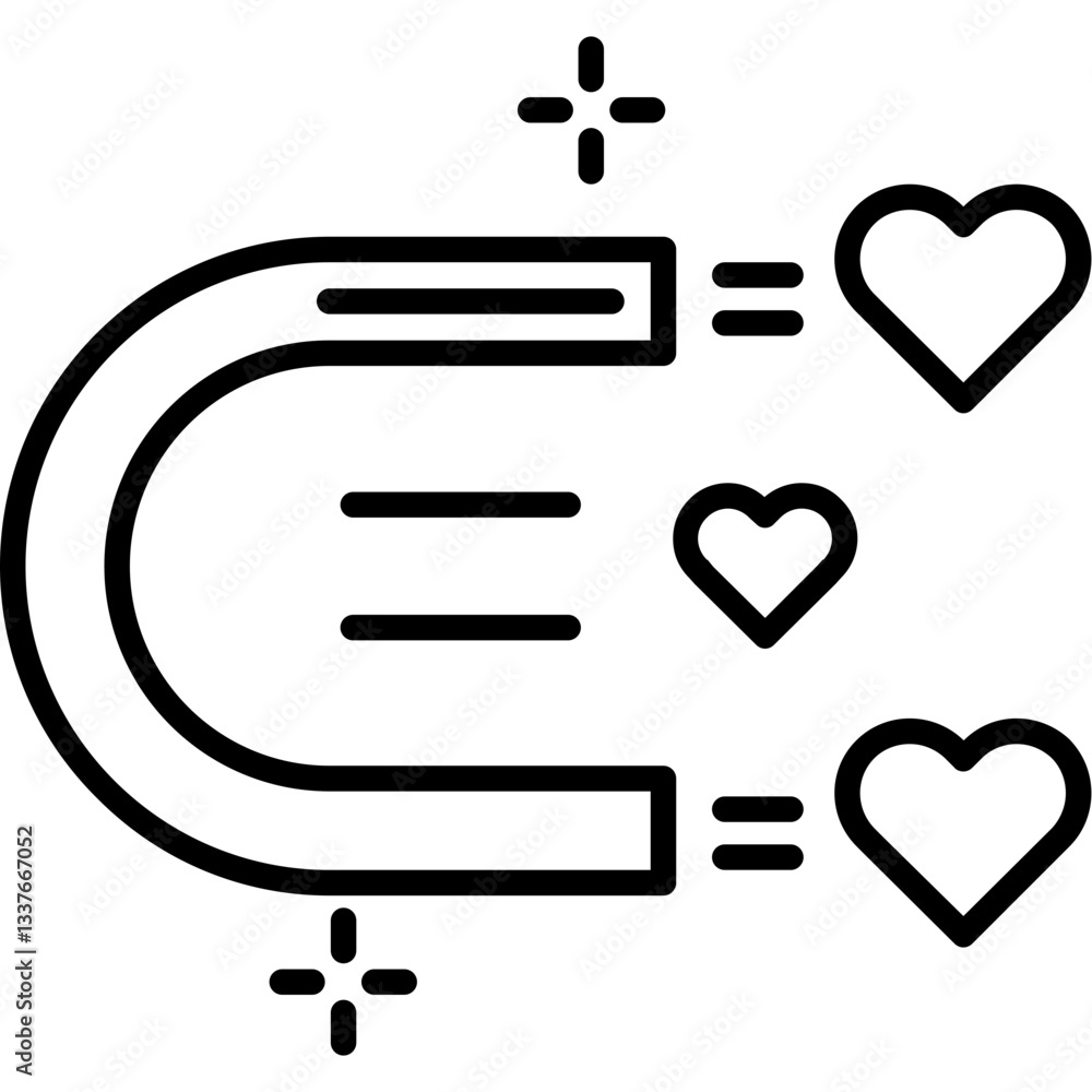 Fototapeta premium Magnet Icon