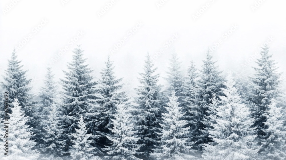 Snowy forest scene Snowy forest scene