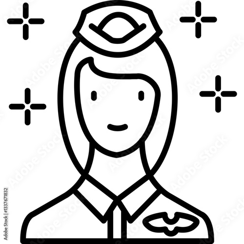 Flight attendant Icon
