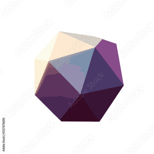 Polyhedral virus smaller than the wave length of light isolated illustration image artwork vector