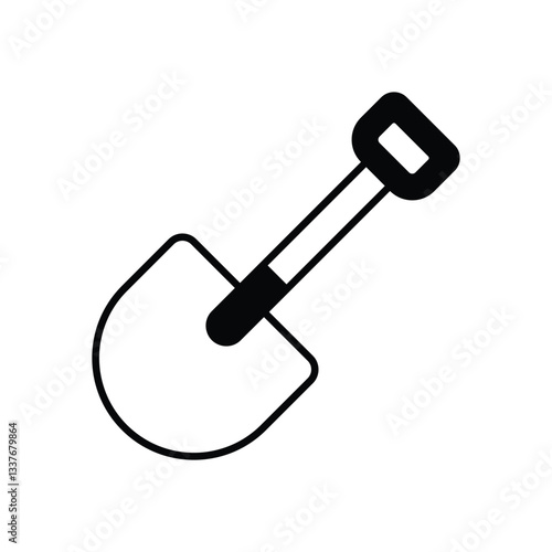 Shovel vector icon 