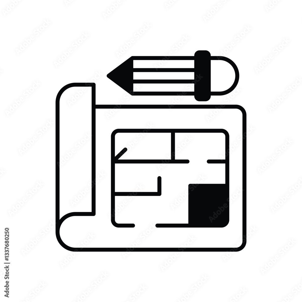 Floor Plan vector icon Floor Plan vector icon